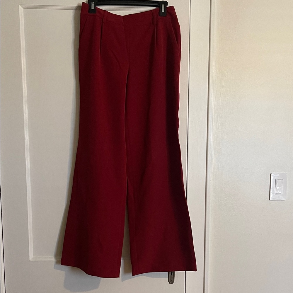 Express Red Wide Leg Women's Pants
